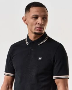 Weekend Offender Levanto Polo Shirt Black/Alabaster -Weekend Offender POSS2408 LEVANTO BLACK 7232
