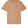 Weekend Offender Levanto Polo Shirt Cognac Brown/Pure Orange