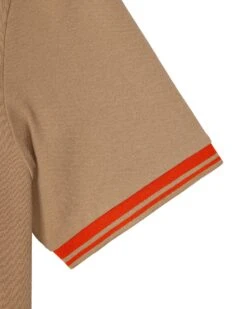 Weekend Offender Levanto Polo Shirt Cognac Brown/Pure Orange -Weekend Offender POSS2408 LEVANTO COGNAC 10570WO