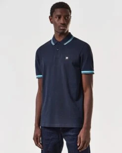 Weekend Offender Levanto Polo Shirt Navy/Saltwater Blue -Weekend Offender POSS2408 LEVANTO NAVY 6801