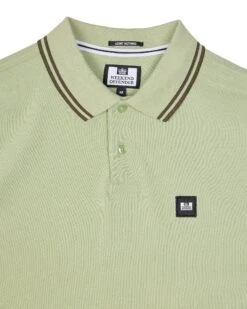 Weekend Offender Levanto Polo Shirt Pale Moss Green/Castle Green -Weekend Offender POSS2408 LEVANTO PALE MOSS 10679