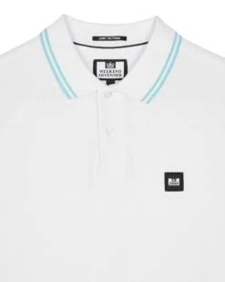 Weekend Offender Levanto Polo Shirt White/Saltwater Blue -Weekend Offender POSS2408 LEVANTO WHITE 10863