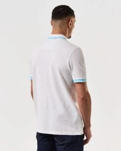Weekend Offender Levanto Polo Shirt White/Saltwater Blue -Weekend Offender POSS2408 LEVANTO WHITE 7238