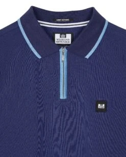 Weekend Offender Shore Polo Shirt Bright Navy -Weekend Offender POSS2410 SHORE BRIGHT NAVY 10705