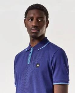 Weekend Offender Shore Polo Shirt Bright Navy -Weekend Offender POSS2410 SHORE BRIGHT NAVY 6706