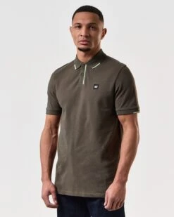 Weekend Offender Rivas Polo Shirt Castle Green/Pale Moss Green -Weekend Offender POSS2411 RIVAS CASTLE GREEN 7525