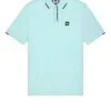 Weekend Offender Rivas Polo Shirt Celeste Green/Navy
