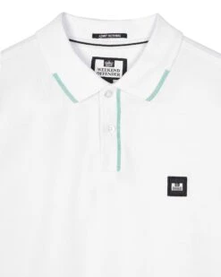 Weekend Offender Rivas Polo Shirt White/Celeste Blue -Weekend Offender POSS2411 RIVAS WHITE 10730