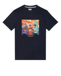Weekend Offender Ronnie Graphic T-Shirt Navy