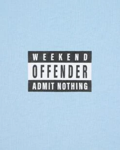 Weekend Offender Explicit Graphic T-Shirt Winter Sky Blue -Weekend Offender PTAW2307 EXPLICIT WINTER SKY 6953