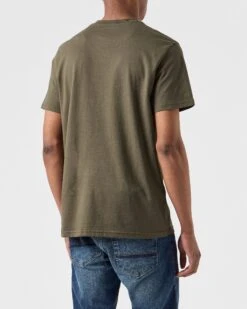 Weekend Offender Smile Graphic T-Shirt Dark Green -Weekend Offender PTAW2314 SMILE DARK GREEN 0091 MODEL