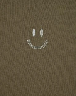 Weekend Offender Smile Graphic T-Shirt Dark Green -Weekend Offender PTAW2314 SMILE DARK GREEN 6542