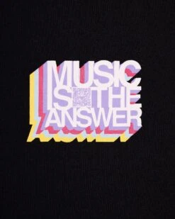 Weekend Offender Music Is The Answer Graphic T-Shirt Black -Weekend Offender PTSS2308 MUSIC IS THE ANSWER BLACK 6300