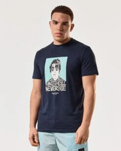 Weekend Offender Forever Graphic T-Shirt Navy -Weekend Offender PTSS2401 FOREVER NAVY 4884 MODEL