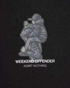 Weekend Offender Reggie Graphic T-Shirt Black -Weekend Offender PTSS2411 REGGIE BLACK 3357