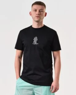 Weekend Offender Reggie Graphic T-Shirt Black -Weekend Offender PTSS2411 REGGIE BLACK 6250 MODEL