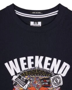 Weekend Offender Pyramid Graphic T-Shirt Navy -Weekend Offender PTSS2414 PYRAMID NAVY 7133copy
