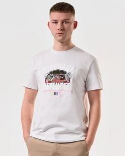Weekend Offender Pyramid Graphic T-Shirt White -Weekend Offender PTSS2414 PYRAMID WHITE 5781 MODEL