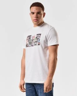 Weekend Offender Keyte Graphic T-Shirt White -Weekend Offender PTSS2419 KEYTE WHITE 4687 MODEL