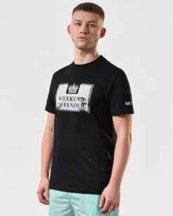 Weekend Offender Bonpensiero Graphic T-Shirt Black -Weekend Offender PTSS2420 BONPENSIERO BLACK 6238 MODEL