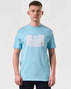 Weekend Offender Bonpensiero Graphic T-Shirt Saltwater Blue -Weekend Offender PTSS2420 BONPENSIERO SALTWATER 6218 MODEL