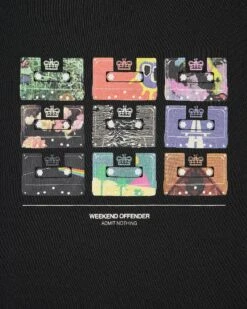 Weekend Offender Hanover Graphic T-Shirt Black -Weekend Offender PTSS2422 HANOVER BLACK 3441