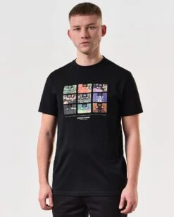 Weekend Offender Hanover Graphic T-Shirt Black -Weekend Offender PTSS2422 HANOVER BLACK 5868 MODEL
