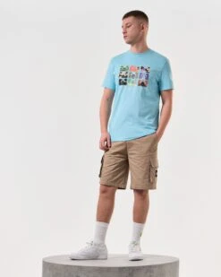 Weekend Offender Hanover Graphic T-Shirt Saltwater Blue -Weekend Offender PTSS2422 HANOVER SALTWATER 5796 MODEL
