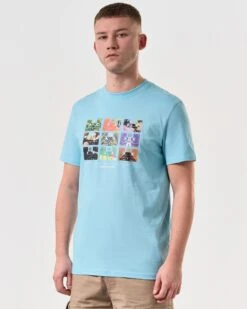 Weekend Offender Hanover Graphic T-Shirt Saltwater Blue -Weekend Offender PTSS2422 HANOVER SALTWATER 5798 MODEL