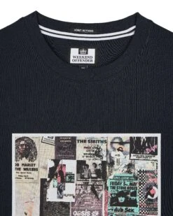 Weekend Offender Posters Graphic T-Shirt Navy -Weekend Offender PTSS2423 POSTERS NAVY 3437