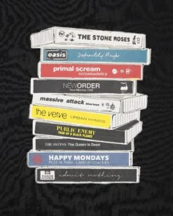 Weekend Offender Cassettes Graphic T-Shirt Black -Weekend Offender PTSS2424 CASSETTES BLACK 3444