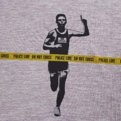 Weekend Offender Running Club T-Shirt Grey 9 Weekend Offender Running Club T-Shirt Grey -Weekend Offender RUNNING CLUB POLICE LINE TEE DETAIL 2 5e7a478f 96dd 402c a83b 674c336e9503