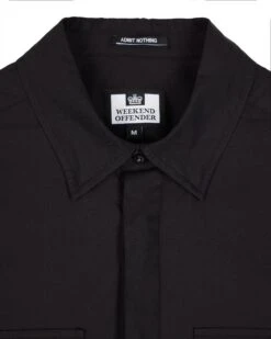 Weekend Offender Janeret Shirt Black -Weekend Offender SHAW23 04 JANERET BLACK 0850