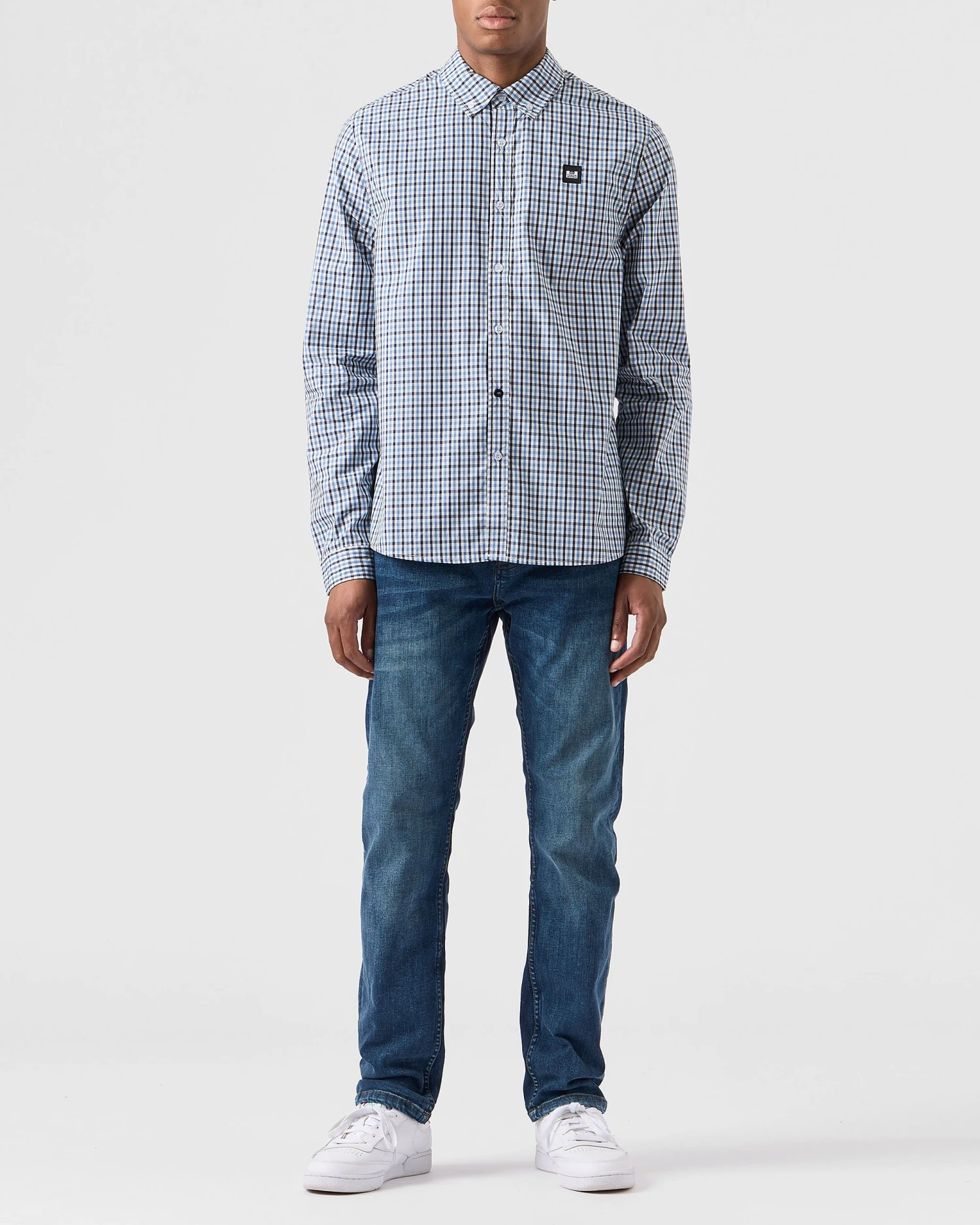 Weekend Offender Lisbon Shirt Blue House Check 3 Weekend Offender Lisbon Shirt Blue House Check - Image 3