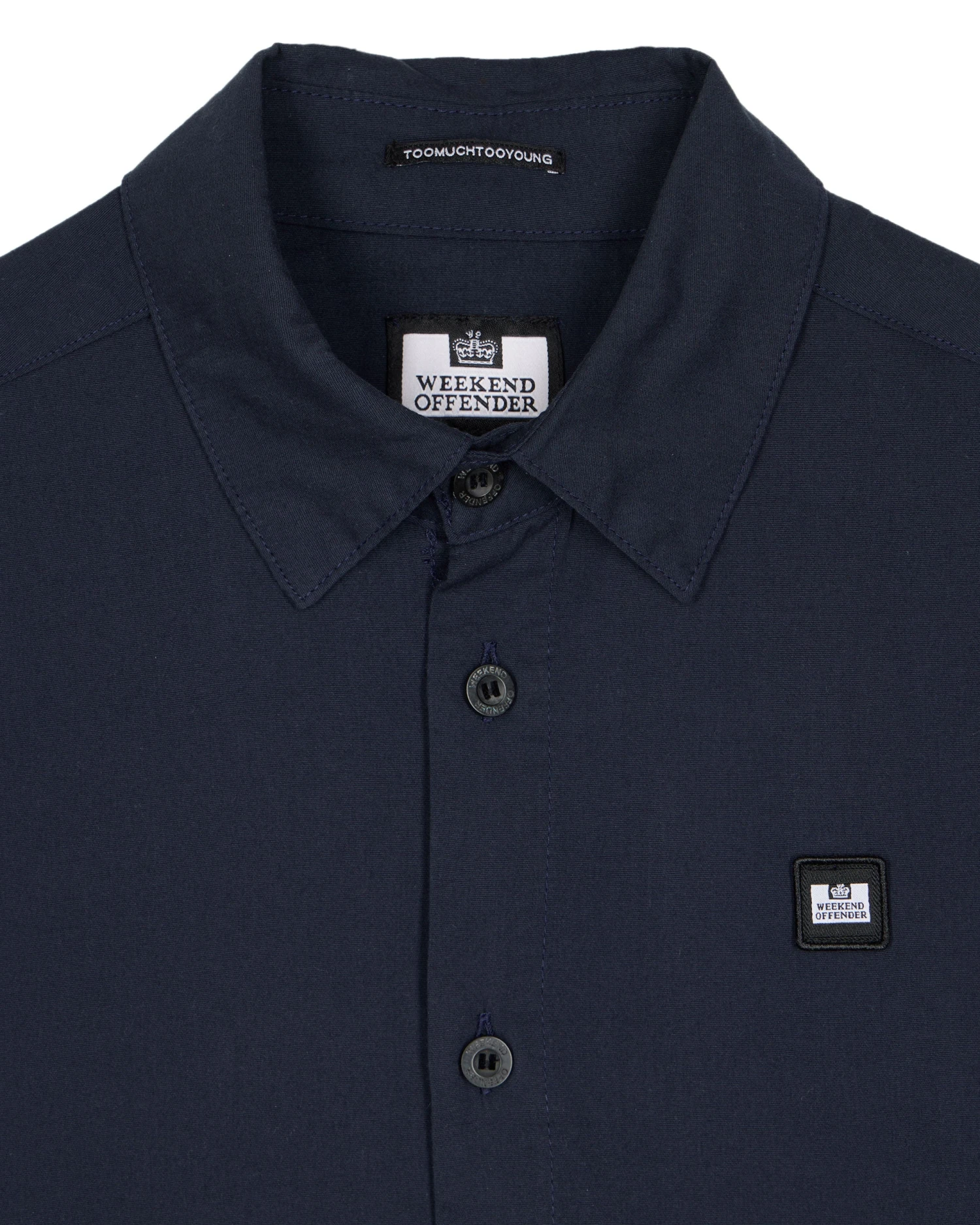 Weekend Offender Barboza Poplin Shirt Navy 6 Weekend Offender Barboza Poplin Shirt Navy - Image 6