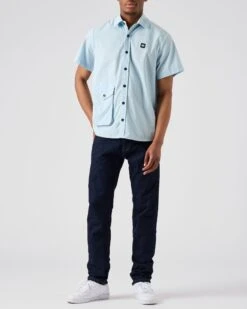 Weekend Offender Barboza Poplin Shirt Mineral -Weekend Offender SHSS2304 BARBOZA MINERAL 3575WO
