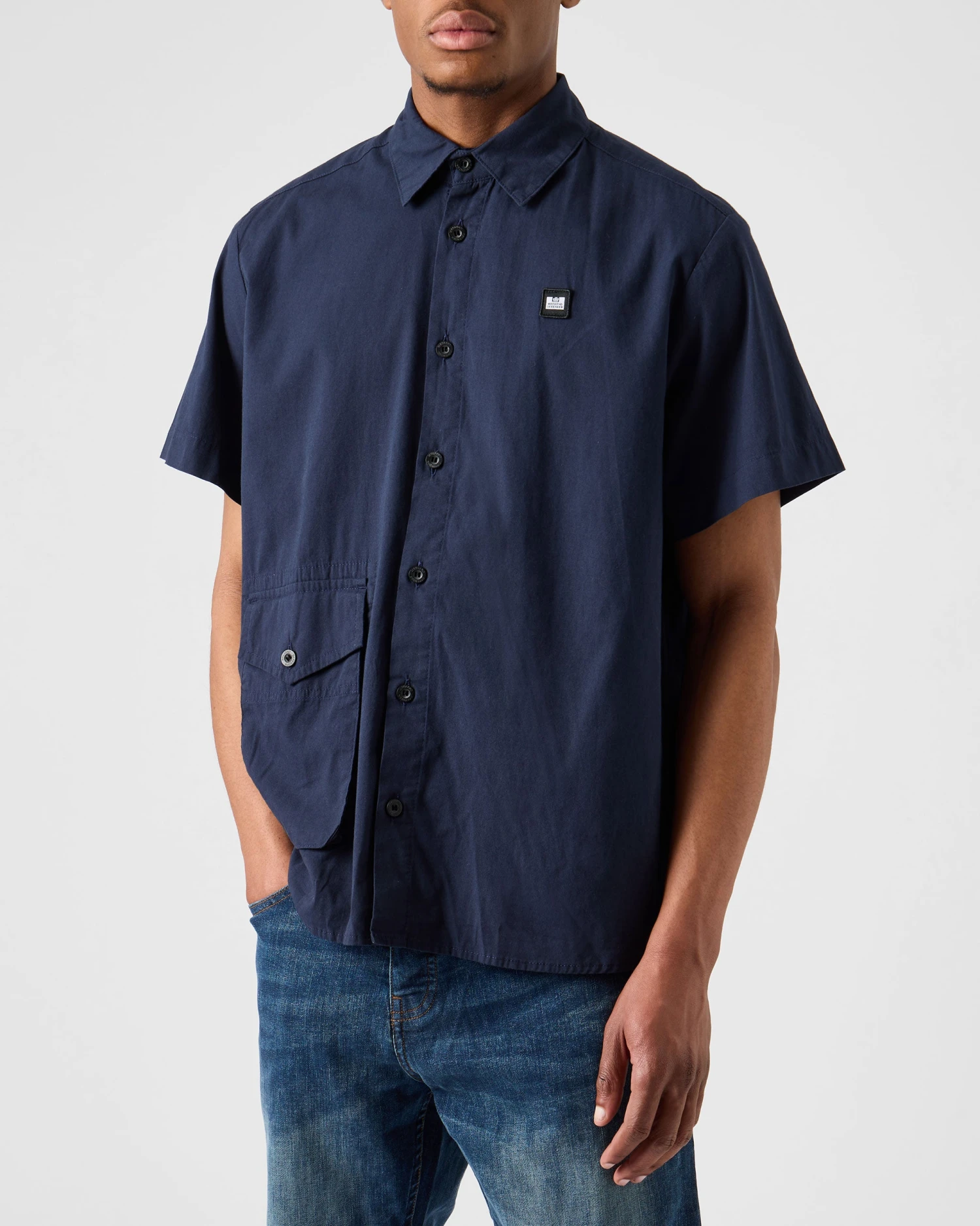 Weekend Offender Barboza Poplin Shirt Navy 2 Weekend Offender Barboza Poplin Shirt Navy - Image 2