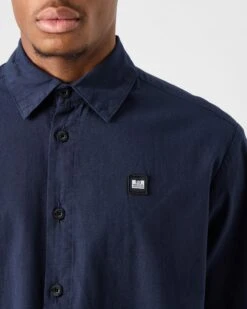 Weekend Offender Barboza Poplin Shirt Navy 12 Weekend Offender Barboza Poplin Shirt Navy -Weekend Offender SHSS2304 BARBOZA NAVY 3539WO