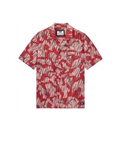 Weekend Offender Kids Monuriki Camo Shirt Blaze Red Rain Camo
