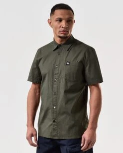 Weekend Offender Borak Short Sleeve Shirt Castle Green -Weekend Offender SHSS2405 BORAK CASTLE GREEN 7468