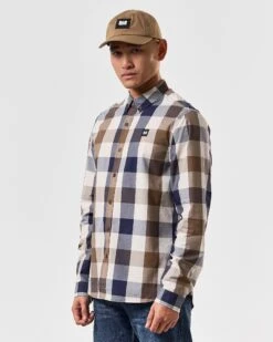 Weekend Offender Lisbon Shirt Large House Check -Weekend Offender SHSS2410 LISBON LARGE CHECK 4569 MODEL