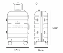 Weekend Offender Cabin Case Black -Weekend Offender SMALL LUGGAGE SPEC DRAWINGS 02