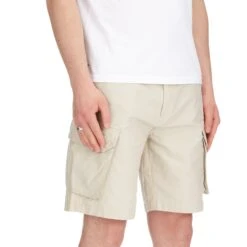 Weekend Offender New Jersey Cargo Shorts Plaster -Weekend Offender SS21 STSS21 14 NEW JERSEY PLASTER MODEL ANGLE 2