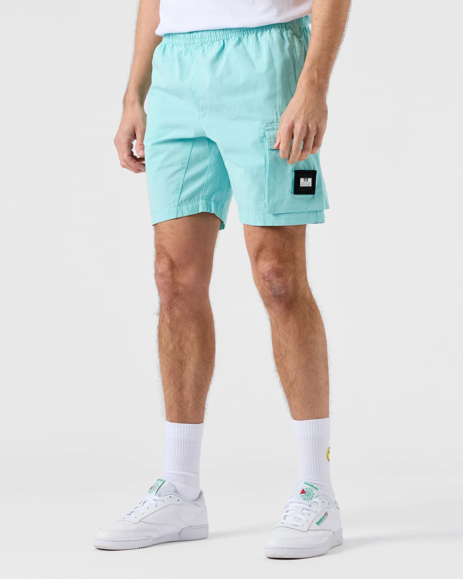 Weekend Offender Faraci Garment Dye Shorts Aqua 2 Weekend Offender Faraci Garment Dye Shorts Aqua - Image 2