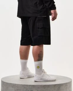 Weekend Offender Mascia Cargo Shorts Black - Plus Size -Weekend Offender STSS2404X MASCIA BLACK 8046 PLUS