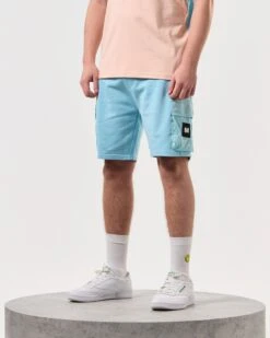 Weekend Offender Pink Sands Jogger Shorts Saltwater Blue -Weekend Offender STSS2406 PINK SANDS SALTWATER 6098 MODEL