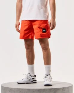 Weekend Offender Sunrise Hills Ripstop Shorts Pure Orange -Weekend Offender STSS2407 SUNRISE HILLS PURE ORANGE 5322 MODEL