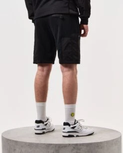 Weekend Offender Azeez Parachute Pocket Shorts Black -Weekend Offender STSS2420 AZEEZ BLACK 6434 MODEL