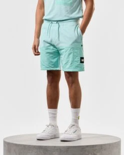 Weekend Offender Azeez Parachute Pocket Shorts Celeste Green 8 Weekend Offender Azeez Parachute Pocket Shorts Celeste Green -Weekend Offender STSS2420 AZEEZ CELESTE 4163 MODEL