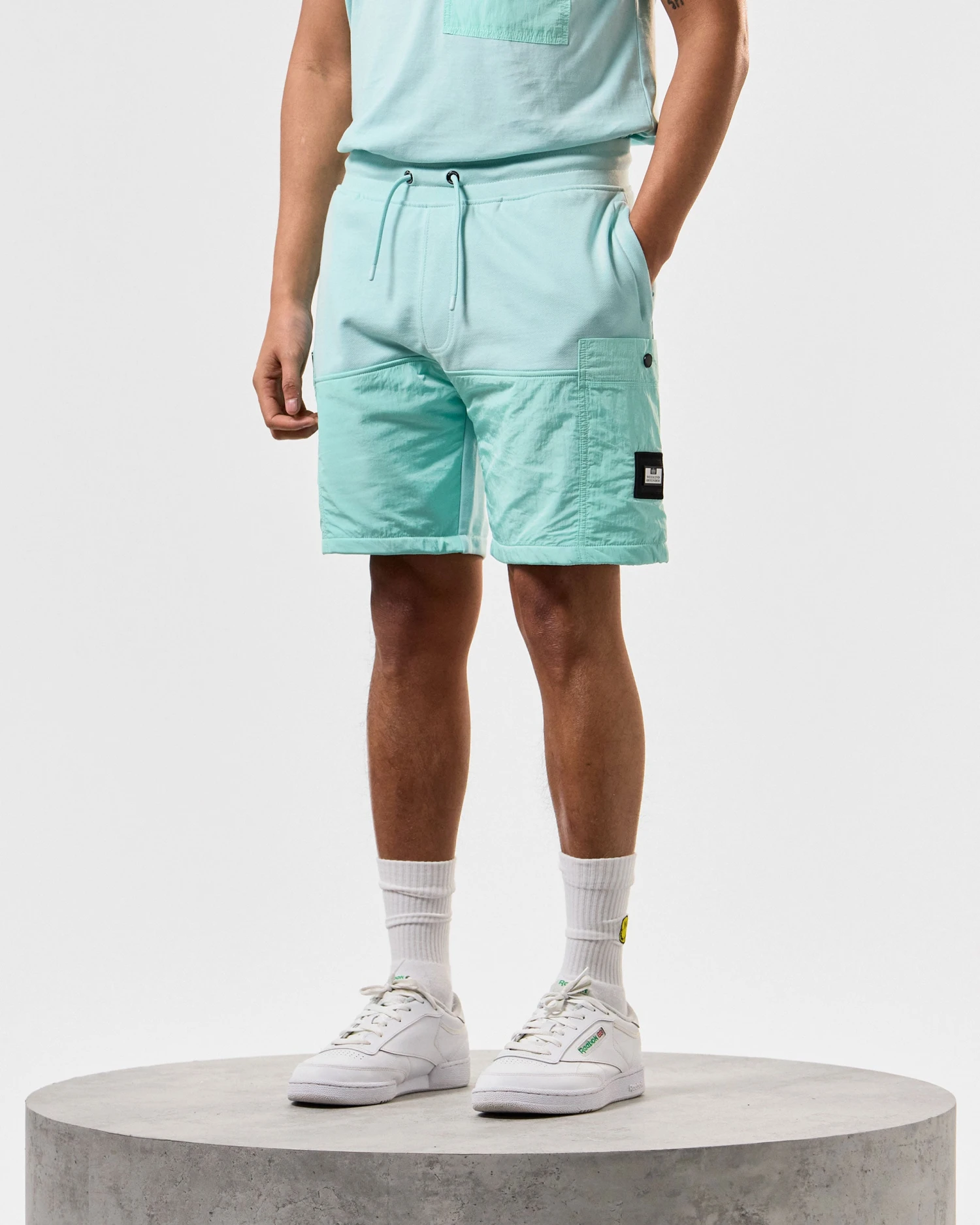 Weekend Offender Azeez Parachute Pocket Shorts Celeste Green 3 Weekend Offender Azeez Parachute Pocket Shorts Celeste Green - Image 3